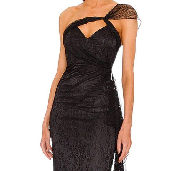 Michael Costello Black Lace Maxi Dress - Picture 3 of 16